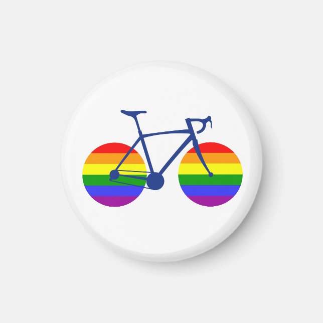 Imán Paseo en bicicleta con orgullo (Frente)