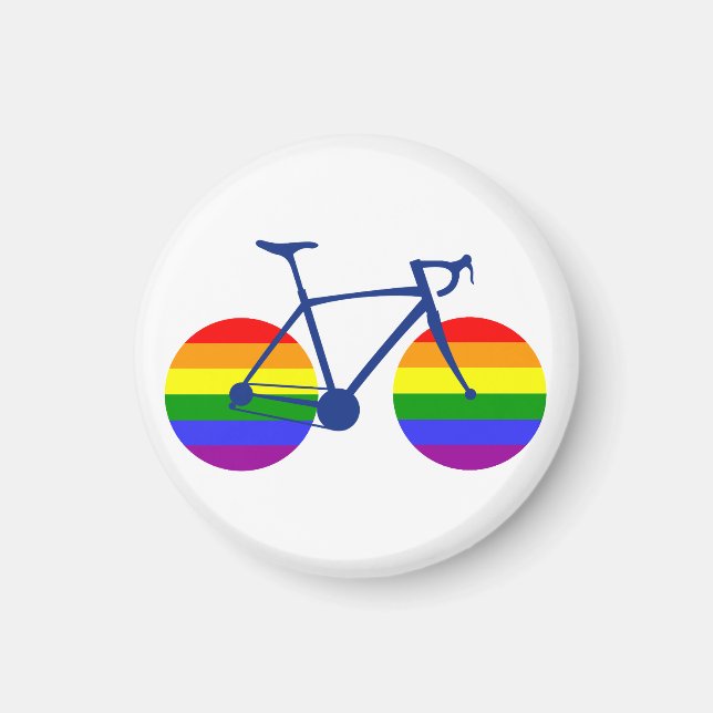 Imán Paseo en bicicleta con orgullo (Frente)