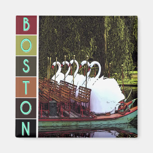 Imán Paseo en bote Swan
