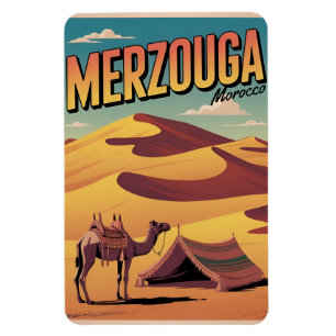 Imán Paseo en camello retro Merzouga sahara marruecos v