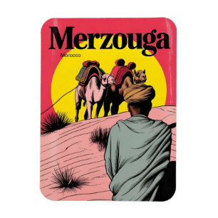 Imán Paseo en camello retro Merzouga sahara marruecos v