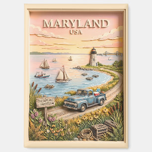 Imán Paseo en carretera por Maryland, bahía de Chesapea