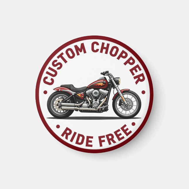 Imán 🔥 Paseo en Chopper Personalizado Gratis (Frente)
