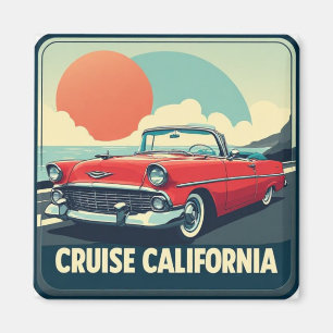 Imán Paseo en coche clásico por California