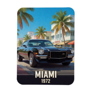 Imán Paseo en Muscle Car por Miami 1972 Florida