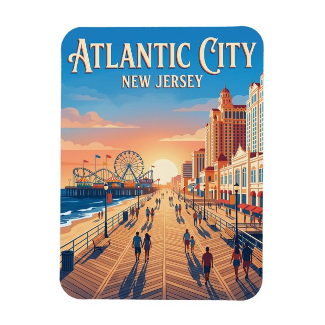 Imán Paseo marítimo de Atlantic City EE. UU. (Vertical)