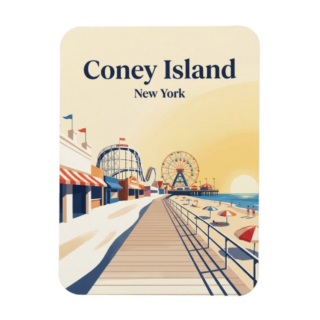 Imán Paseo marítimo de Coney Island EE. UU. (Vertical)