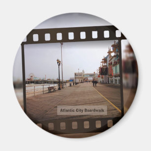 Imán Paseo marítimo de la playa de Atlantic City en la