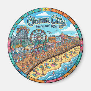 Imán Paseo marítimo de Ocean City, Ocean City Maryland