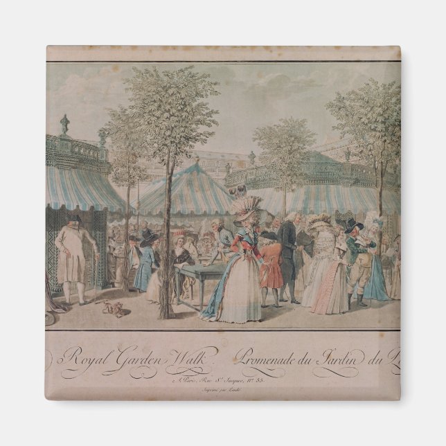 Imán Paseo por el Jardín Real del Palacio, 1787 (Frente)