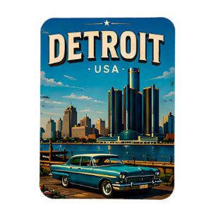 Imán Paseo Ribereño de Detroit