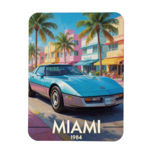 Imán Paseo Tropical por la Calle de Miami 1984 Florida