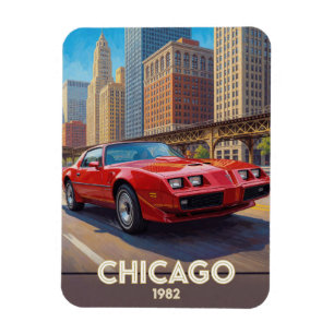 Imán Paseo urbano de Chicago 1982 Illinois