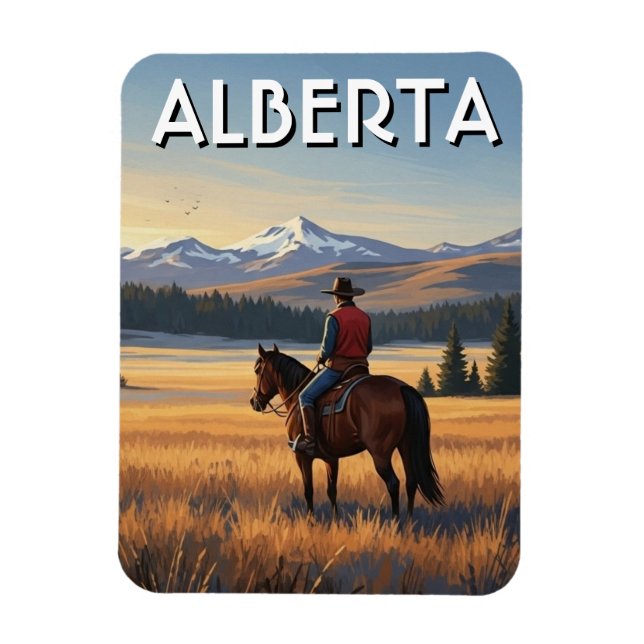 Imán Paseos a Caballo en Alberta Canadá (Vertical)