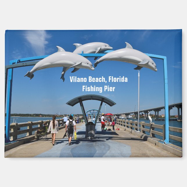 Imán Paseos de Vilano Beach Florida (Anverso)