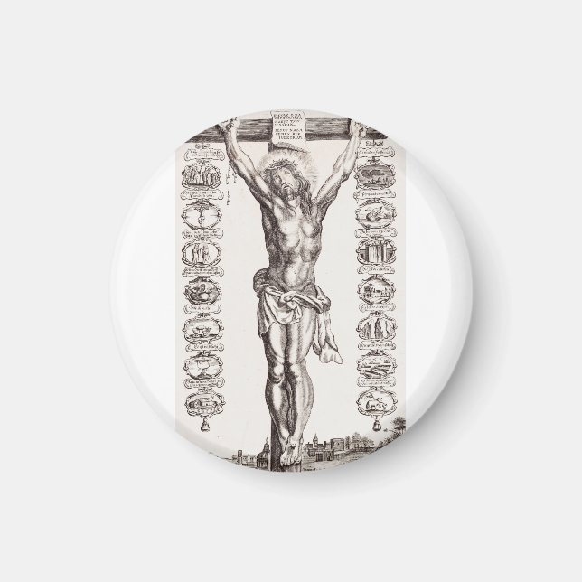 Imán Pasión de Jesús crucifixión de Cristo (Frente)