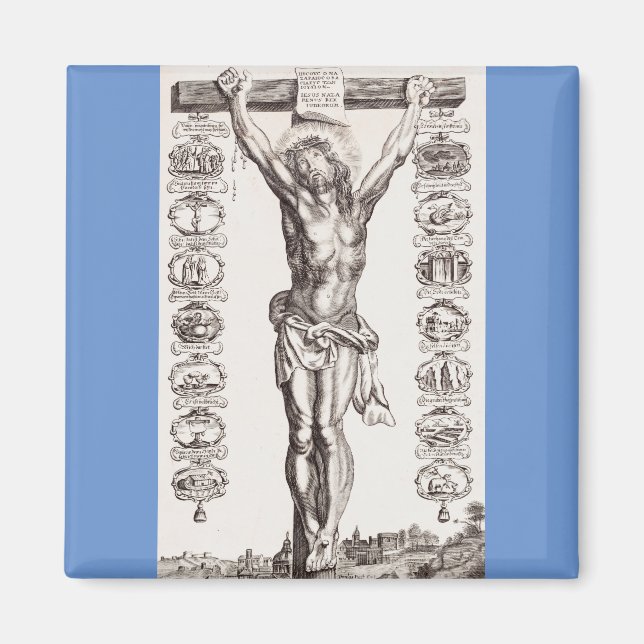 Imán Pasión de Jesús crucifixión de Cristo (Frente)