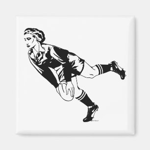 Imán Paso del rugbi de las mujeres