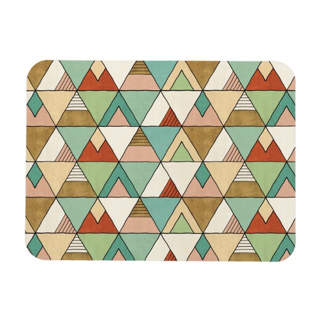 Imán Paso del suroeste de Geo | Patrón tribal dibujado  (Horizontal)