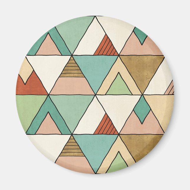 Imán Paso del suroeste de Geo | Patrón tribal dibujado  (Frente)