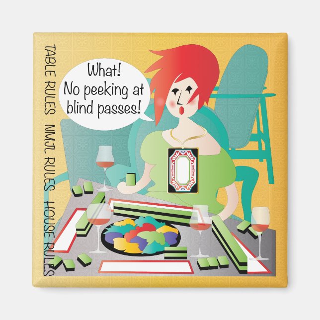 Imán Paso peek de Mah Jongg Sayings (Frente)