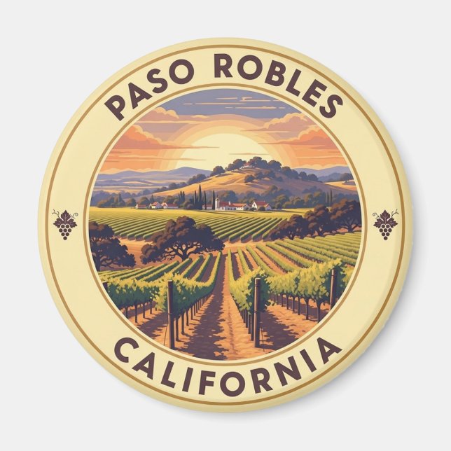 Imán Paso Robles Costa Central de California (Frente)