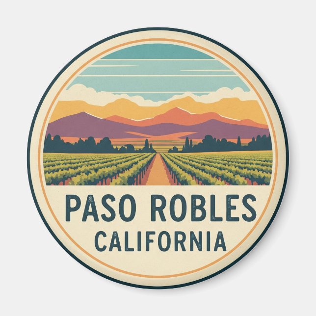 Imán Paso Robles Costa Central de California (Frente)