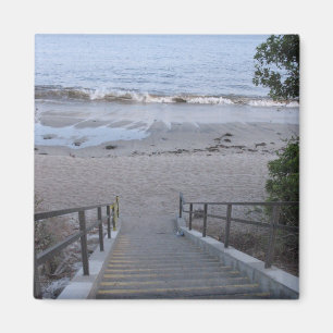 Imán pasos a la playa