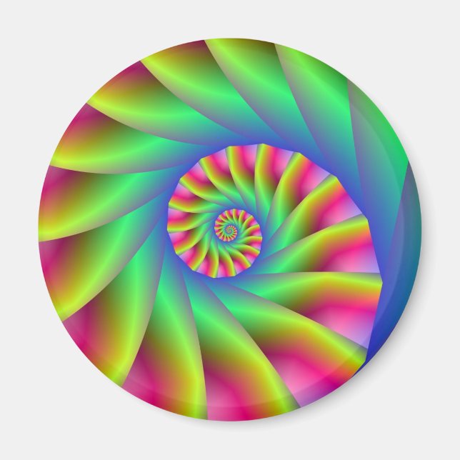 Imán Pasos de espiral psicodélicos (Frente)