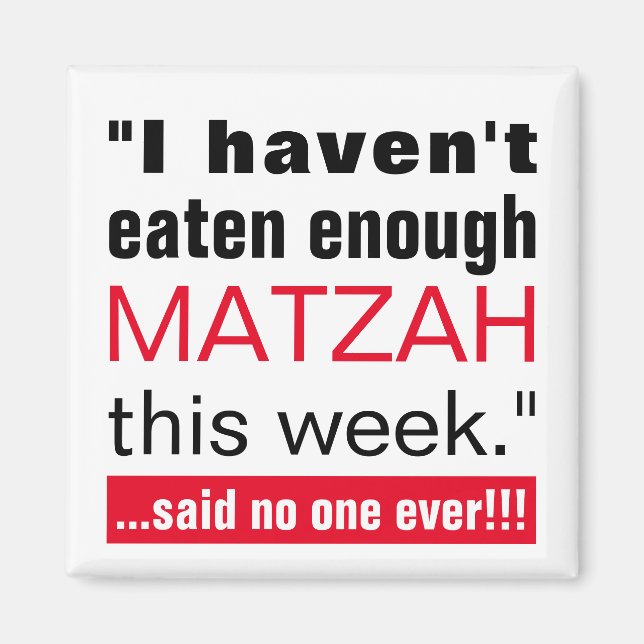 Imán Passover Funny Matzah (Frente)