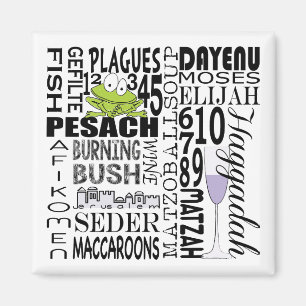 Imán Passover Square Magnet "Dayenu y más..."