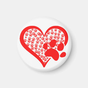 Imán Pasta de perro del gato del corazón del amor, rega