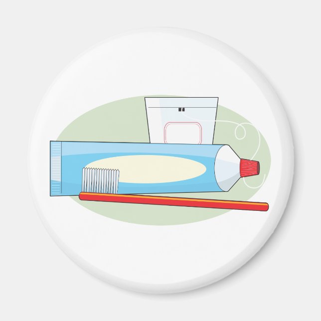 Imán Pasta dental y pincel (Frente)