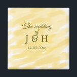 Imán pastel amarillo mantequilla el boda de la pareja l<br><div class="desc">Para amantes como nosotros</div>
