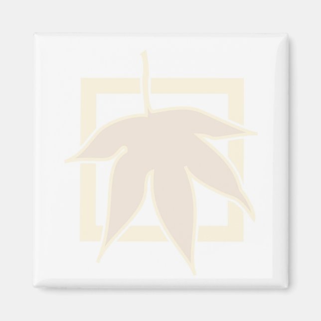 Imán Pastel Autumn Maple Leaf (Frente)