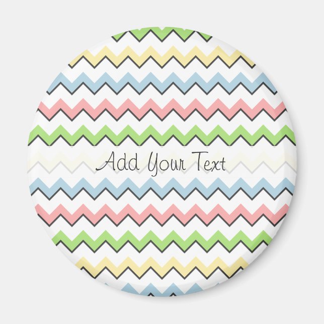 Imán Pastel Chevron-Drop Shadow por Shirley Taylor (Frente)