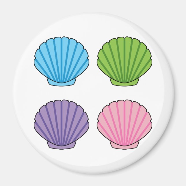 Imán Pastel Colorful Seashell Pack (Frente)