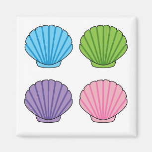 Imán Pastel Colorful Seashell Pack