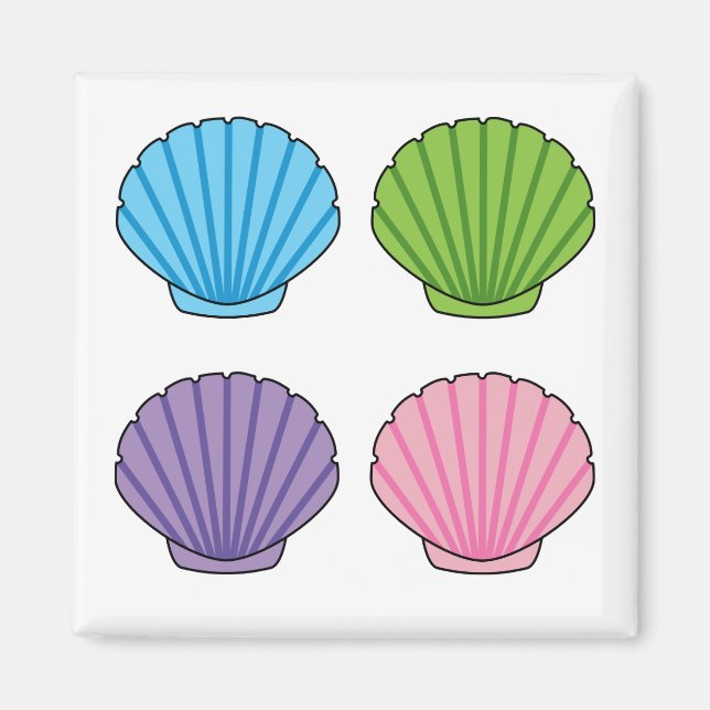 Imán Pastel Colorful Seashell Pack (Frente)