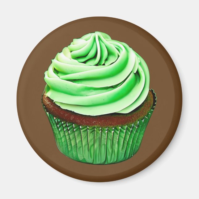Imán Pastel de chocolate con escarcha de menta (Frente)