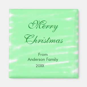 Imán Pastel de color verde acuarela feliz navidad navid