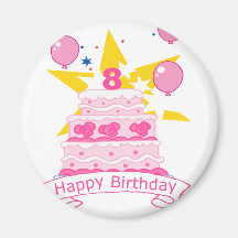 Pastel de cumpleaños de 8 años