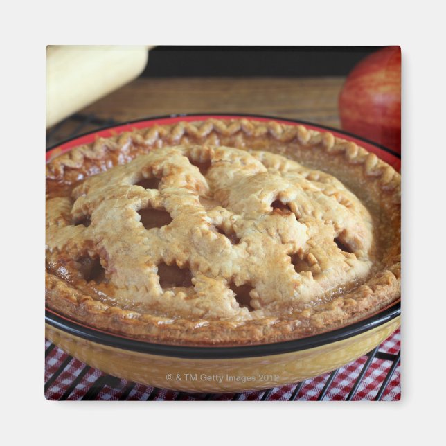 Imán Pastel de manzana casero en rack de refrigeración  (Frente)