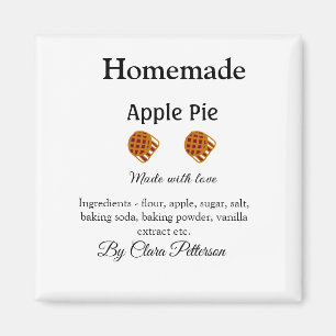 Imán pastel de manzana casero hecho con amor agrega ing