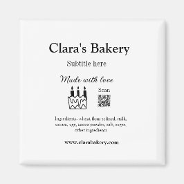 Imán Pastel de panadería agregar ingredientes hechos co