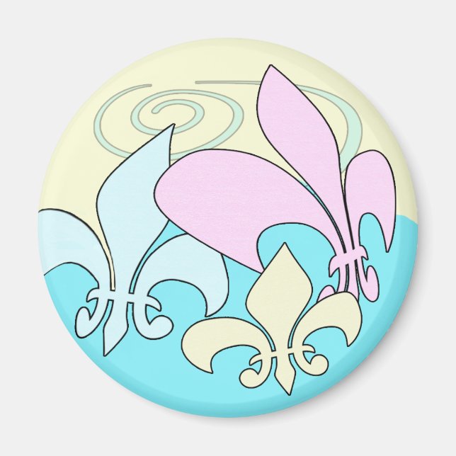 Imán Pastel Fun Fleur de Lis Magnets (Frente)