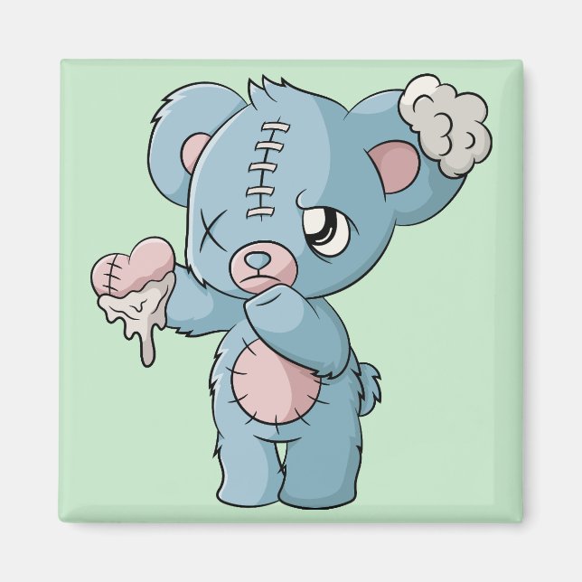 Imán Pastel Gótico Teddy Bear (Frente)