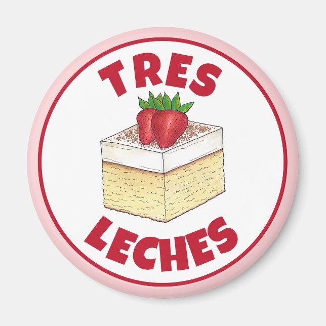 Imán Pastel mexicano de Tres Leches (Frente)