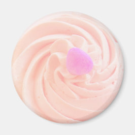 Imán Pastel rosa helado de corazón dulce lindo