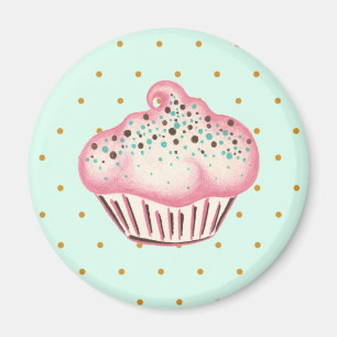 Imán Pastel rosa Panadería Cocina Magnet
